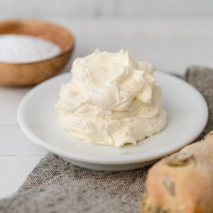 vegan butter on white background