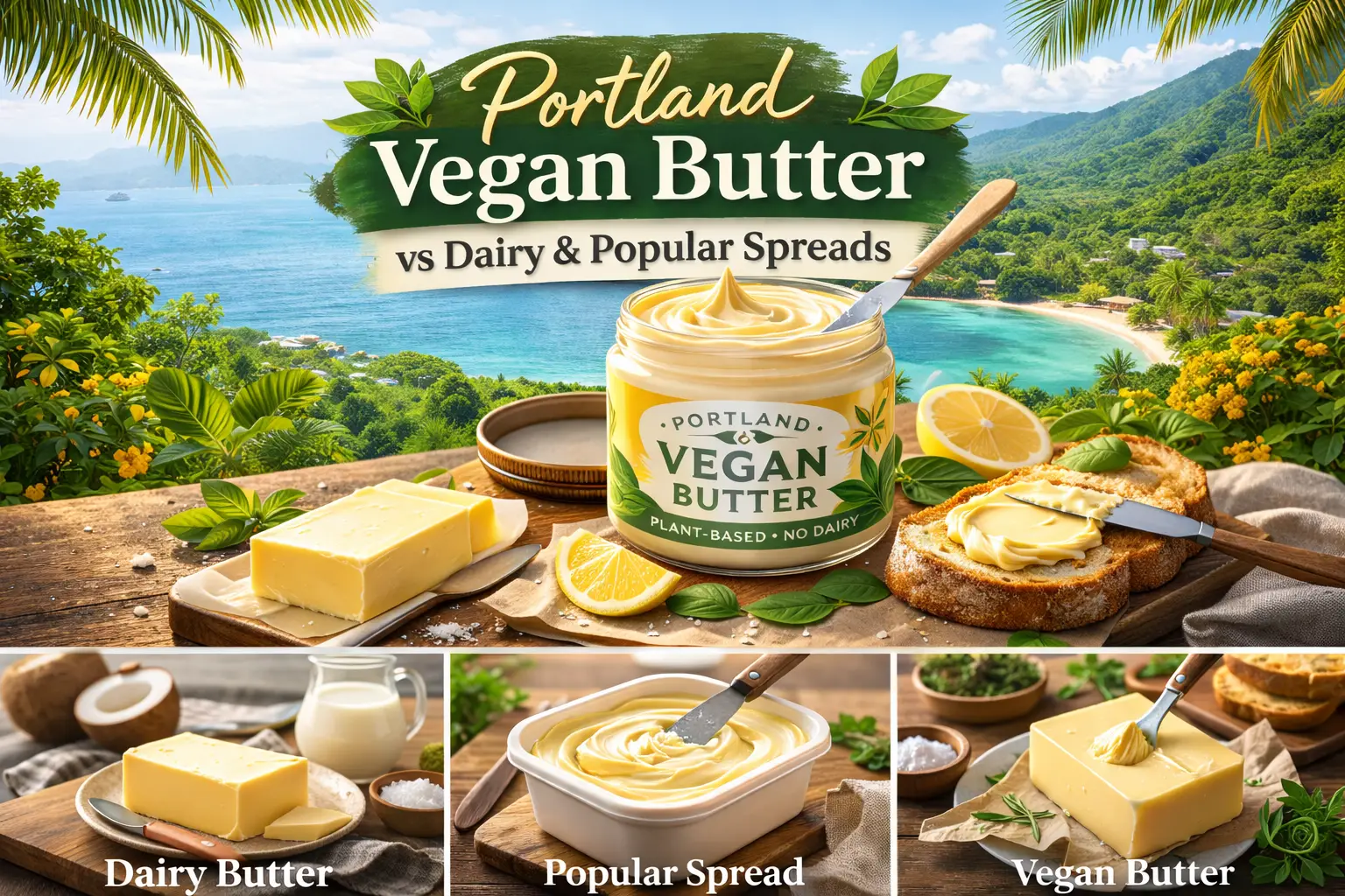 Portland Vegan Butter vs. Dairy Butter & Popular Spreads