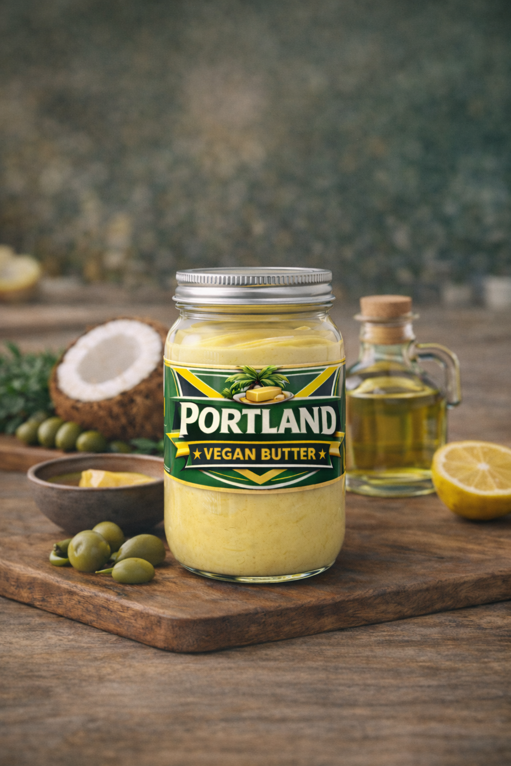 Portland vegan butter - jar and ingredients3