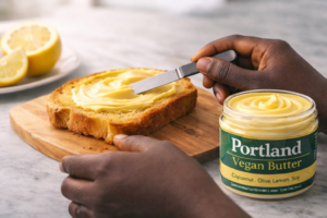 hands spreading PVB butter