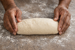 Jamaican-hard-dough-bread-shape-the-loaf